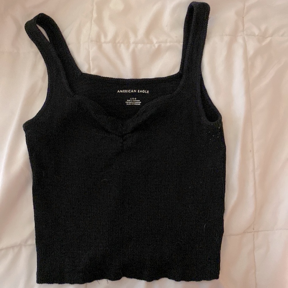 american eagle black tank top size L women